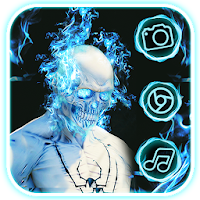 Fire, Blue, Skull3D иконки тем фоновых HD