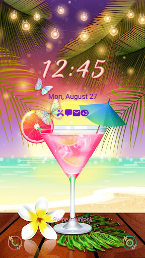 Sunset Beach With - Wallpaper Screen 2