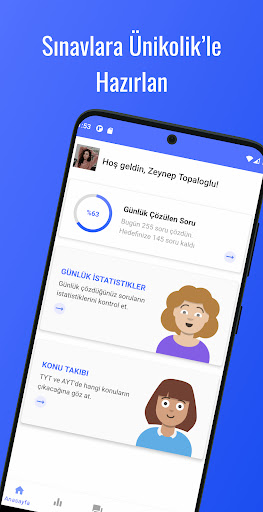 Android application Ünikolik: Sınav Asistanı (YKS) screenshort