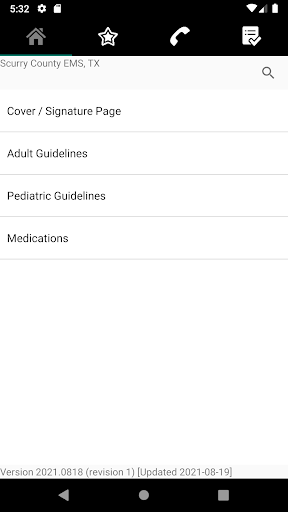 Scurry County EMS Guidelines Screen 2