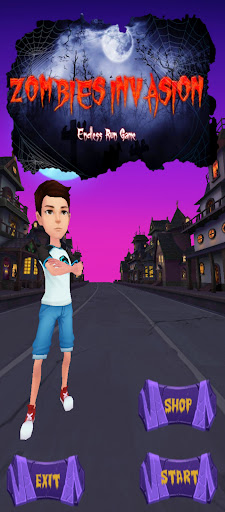 Android application Zombies Invasion Run screenshort