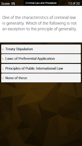 Criminologist Exam Reviewer Screen 3