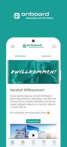 Android application onboard - employee onboarding screenshort