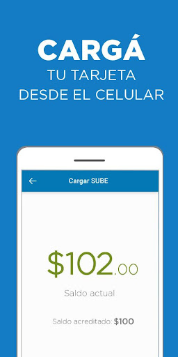Android application Carga SUBE screenshort