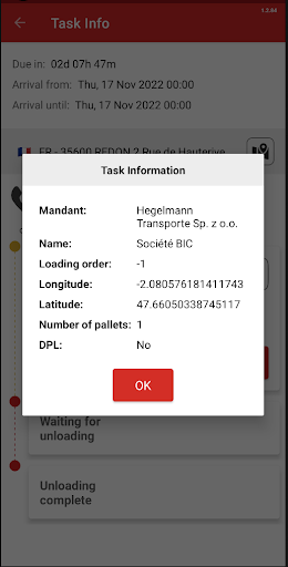 Driver App Screen 3