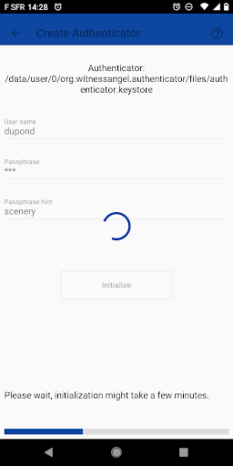 Witness Angel - Authenticator Screen 2
