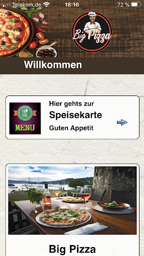Android application Big Pizza screenshort