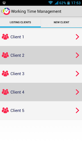 Working Time Management Screen 3