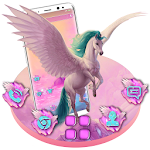 Cover Image of Download Pink Unicorn Launcher Theme  APK