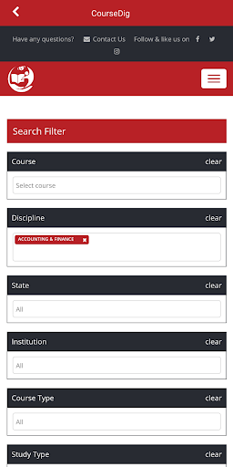 CourseDig Screen 2