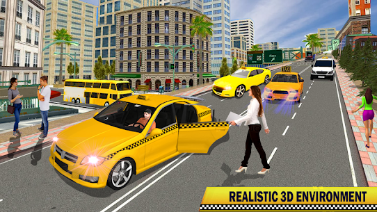 City Taxi Driving Simulator  New Taxi Game Apk 4