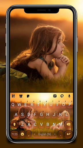 Android application Photo Girl Keyboard Background screenshort