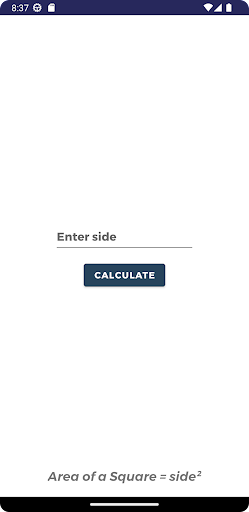 Calculate Area Screen 3