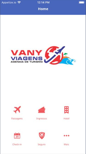 Android application Vany Viagens screenshort