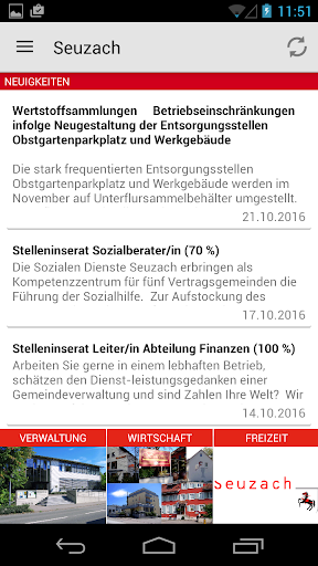 Android application Seuzach screenshort