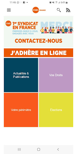 Android application CFDT Orange screenshort