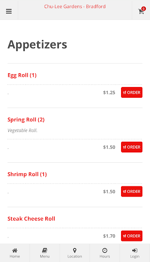 Chu-Lee Gardens Bradford Order Screen 2