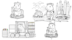Capybara Construction Coloring - Screenshot 3