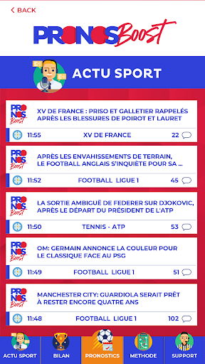PronosBoost Screen 2