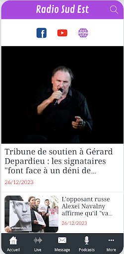 Android application RADIO SUD EST 89.3 screenshort