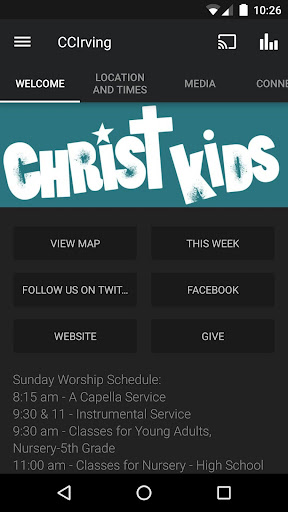 Screenshot of Christ Church Irving