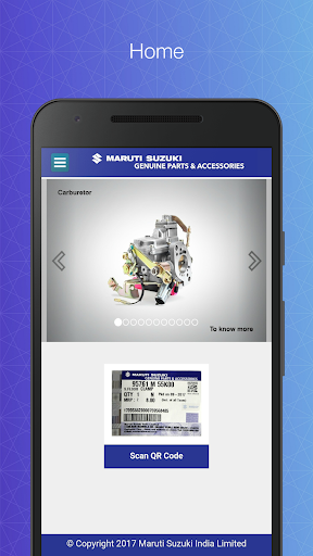 Android application Maruti Suzuki - Scan & Assure screenshort