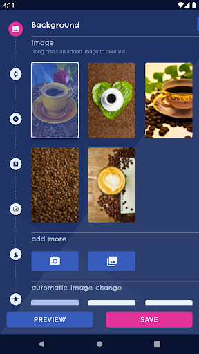 Android application Coffee Beans Live Wallpaper screenshort