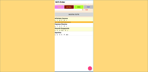 WiFi Order Screen 2