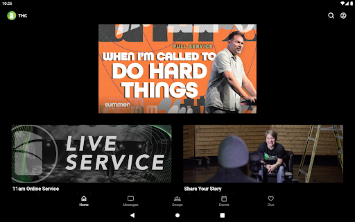 Screenshot of Thousand Hills Church