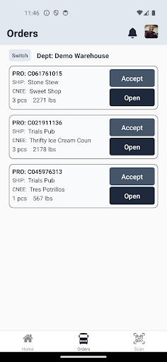 MyCartage TMS Screen 2