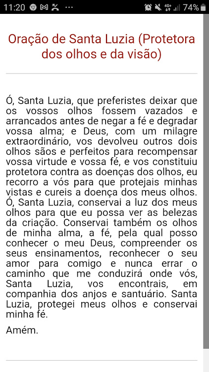 Oração de Santa Luzia - 1.0.0 - (Android)