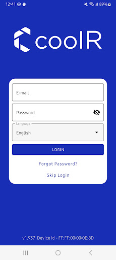 Android application CoolR Smart Device screenshort
