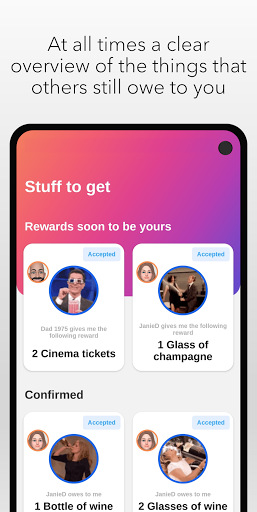 Android application IOweU screenshort