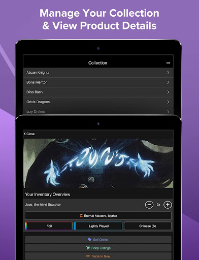 Screenshot of TCGplayer