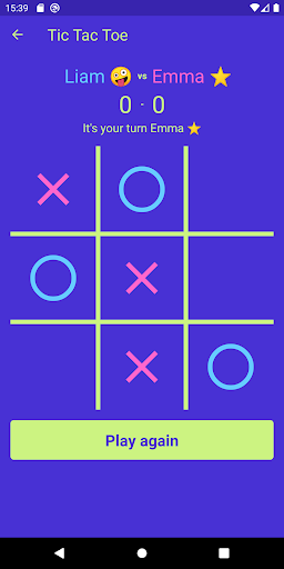 Android application Tic Tac Toe 3 In A Row X and O screenshort