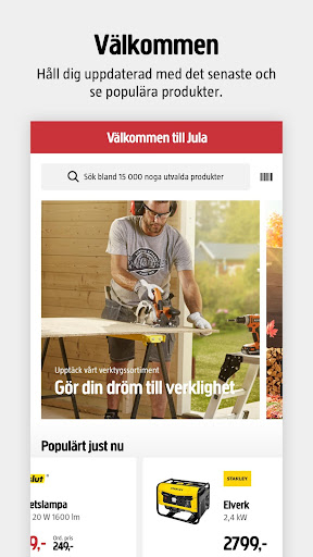 Android application Jula screenshort
