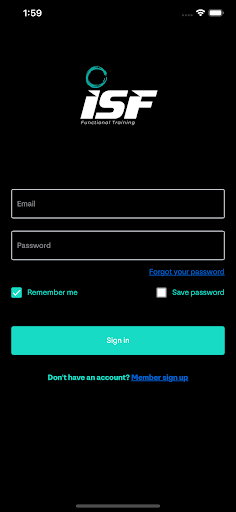 Android application ISF Functional Training screenshort