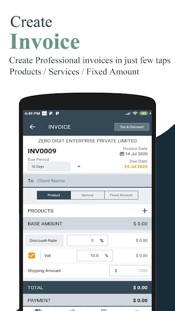 Screenshot 5 Easy Invoice Manager & Billing App - Uni Invoice android