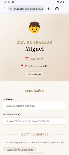 Organizador de Chá de Fraldas screenshot 3