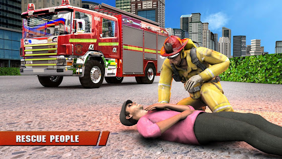 Fire Truck Driving Rescue Game apkdebit screenshots 5