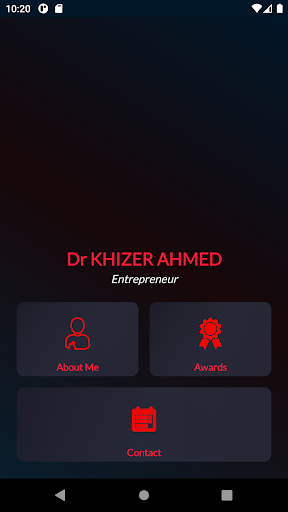 Android application Dr Khizer Ahmed screenshort