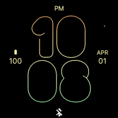 Skinny Orange Green Watch Face