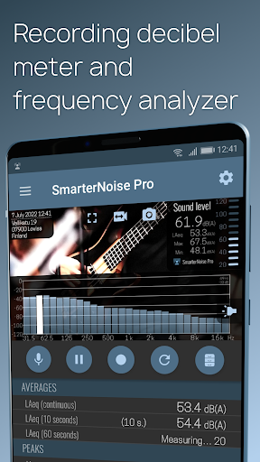 Android application SmarterNoise Pro screenshort