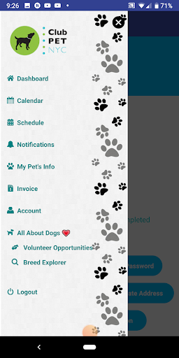 ClubPet NYC Customer App Screen 2
