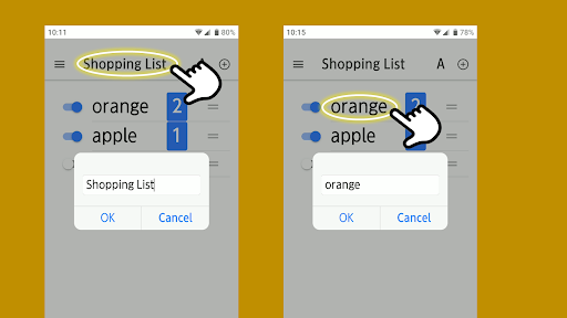 Shopping List - Big Font Screen 3