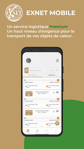 Android application EXNET MOBILE screenshort