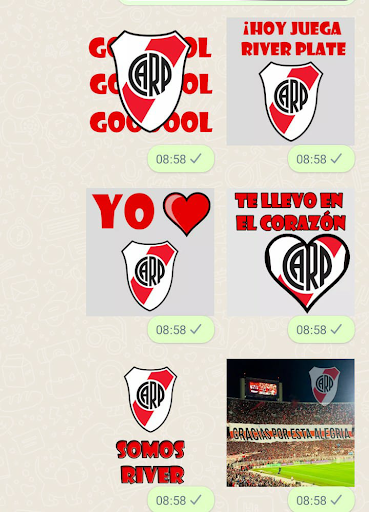 Android application Sticker Divertidos River Plate screenshort