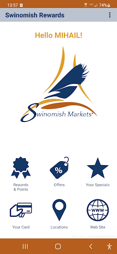 Android application Swinomish Rewards screenshort