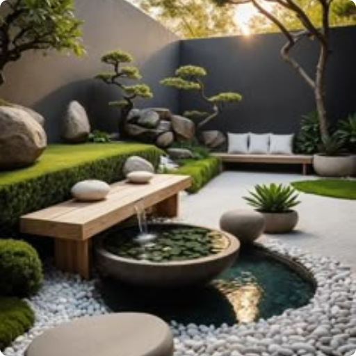 Water Garden Wallpaper Logo
