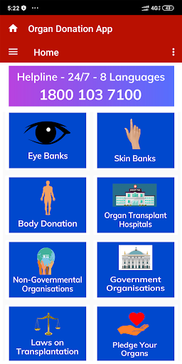 Android application Organ Donation App screenshort